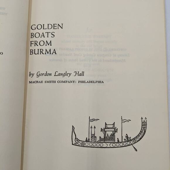 Golden Boats From Burma Life Ann Hasseltine Judson By Gordon Langley Hall 1961 - Picture 3 of 16